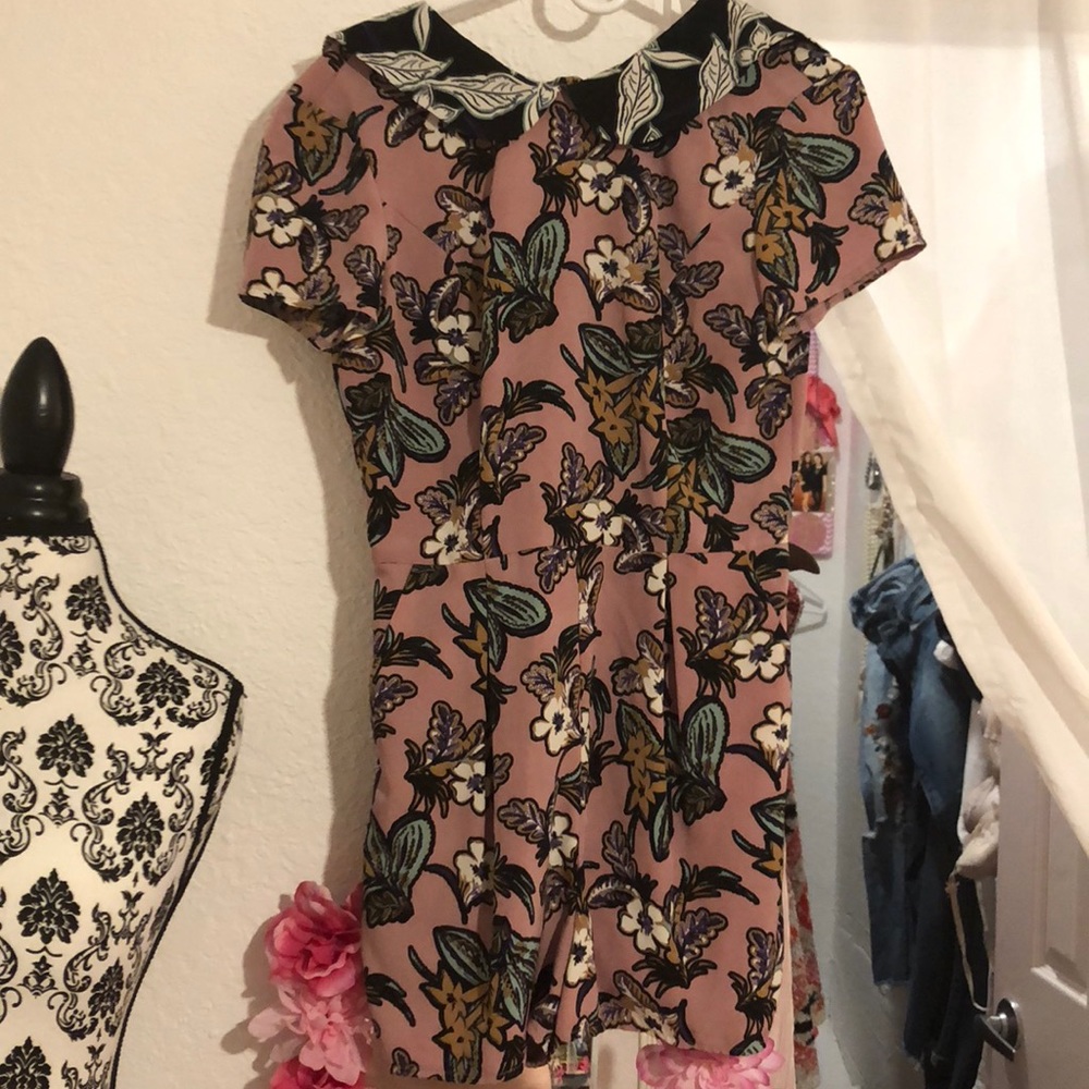 Topshop floral mixed print short jumper romper 6